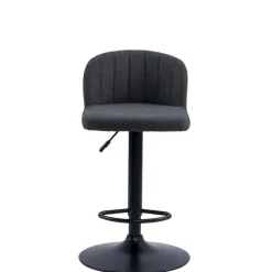 Tabouret de bar Queen 44x47x83-103cm effet velours noir < Gifi Discount