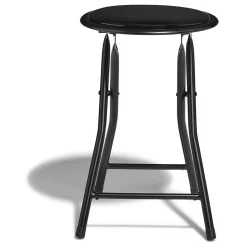Tabouret pliant Aiden métal et pvc Noir L.30 x P.35 x H.45 cm < Gifi Sale