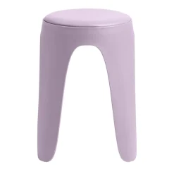 Tabouret rond Spiro pieds fins plastique violet Ø33xH46cm