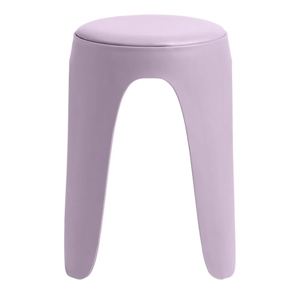 Tabouret rond Spiro pieds fins plastique violet Ø33xH46cm