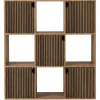 Étagère Adam 6 cases 3 portes en bois blanc L60xP29,5xH90cm