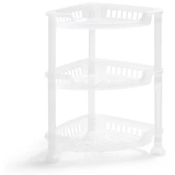Étagère d'angle à poser 3 niveaux plastique transparent 28x20xH.33,5cm < Gifi Discount