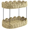 Étagère de cuisine panier en fibre tressée 2 niveaux 40x26xH33cm < Gifi Hot