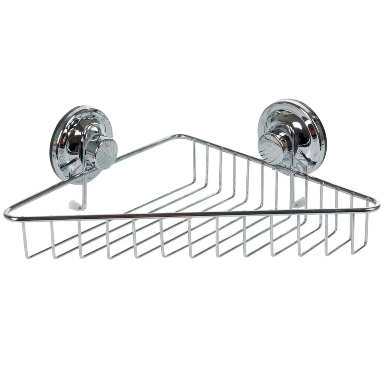 Étagère de douche panier d'angle à ventouse inox