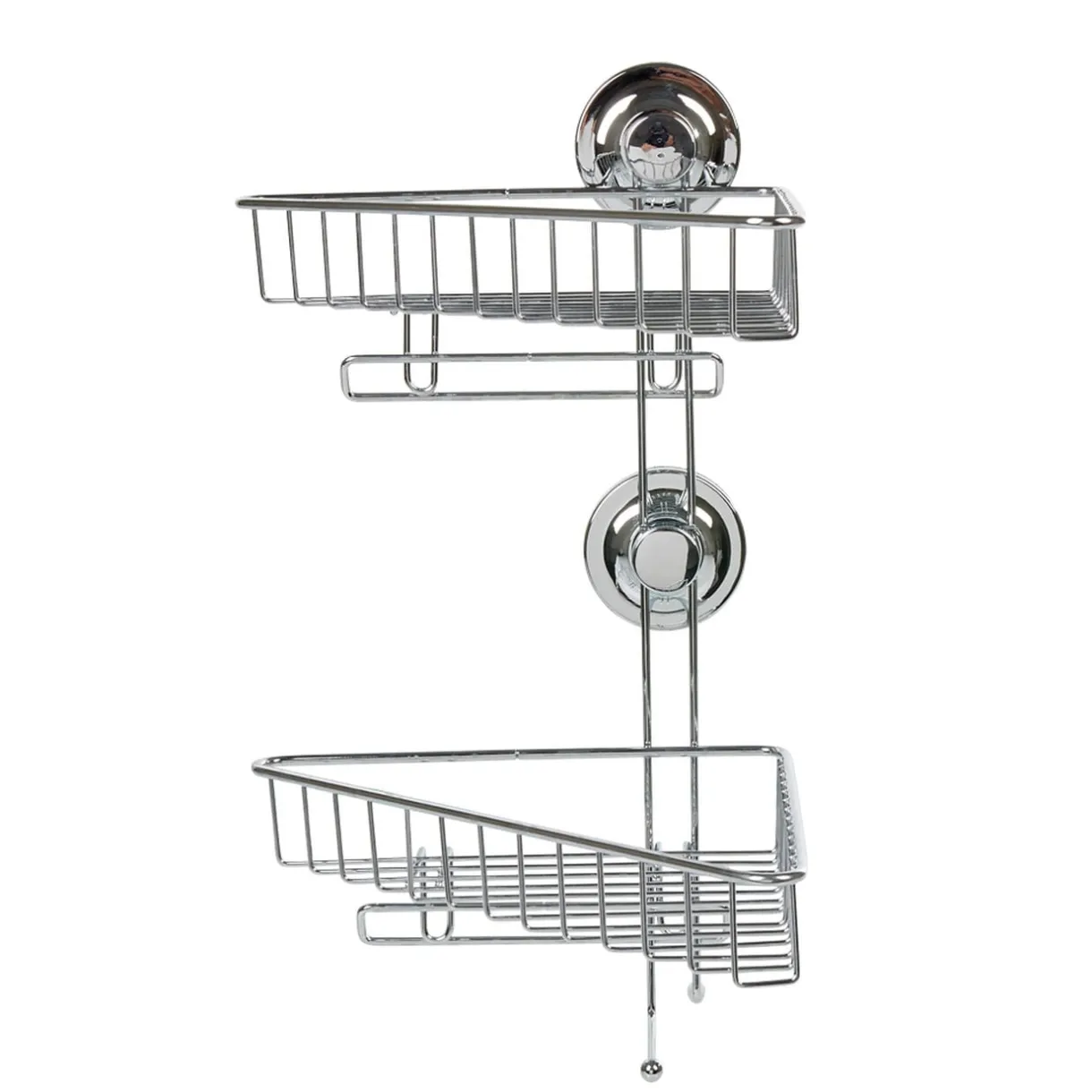 Étagère de douche 2 paniers d angle à ventouse gris < Gifi New