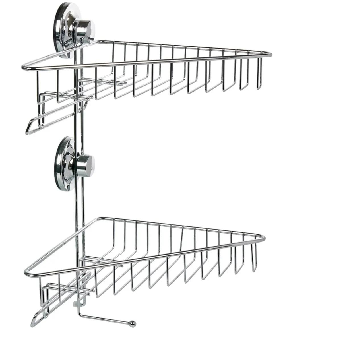 Étagère de douche 2 paniers d angle à ventouse gris < Gifi New