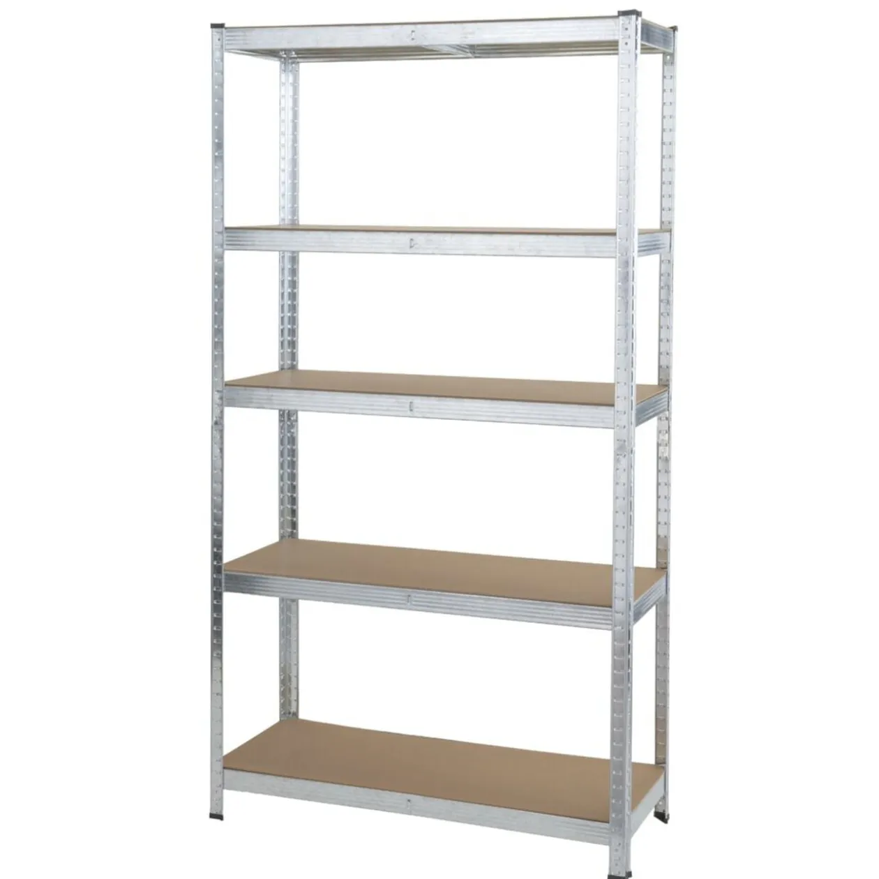 Étagère de garage à poser 5 niveaux en bois avec cadre en fer galvanisé 100x40xH180cm