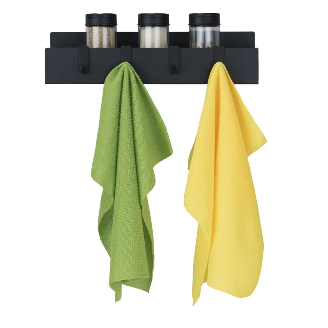 Étagère de rangement magnétique plastique noir 29x7,5xH9,5cm