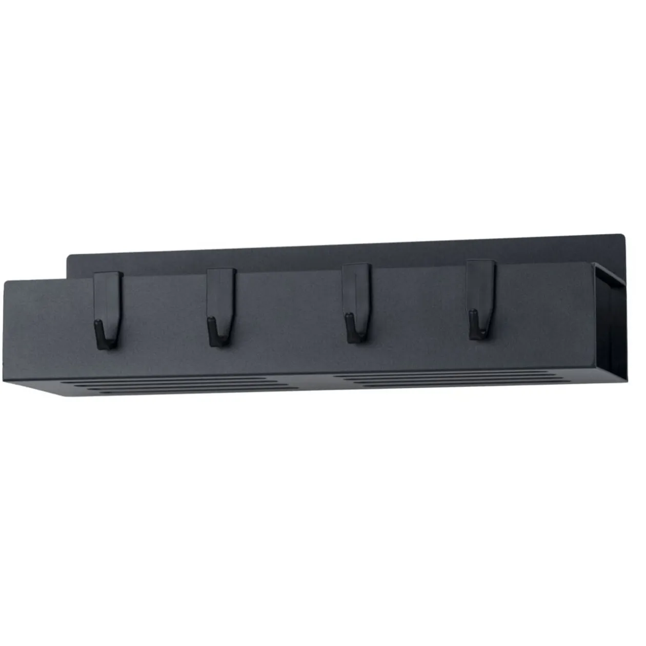 Étagère de rangement magnétique plastique noir 29x7,5xH9,5cm