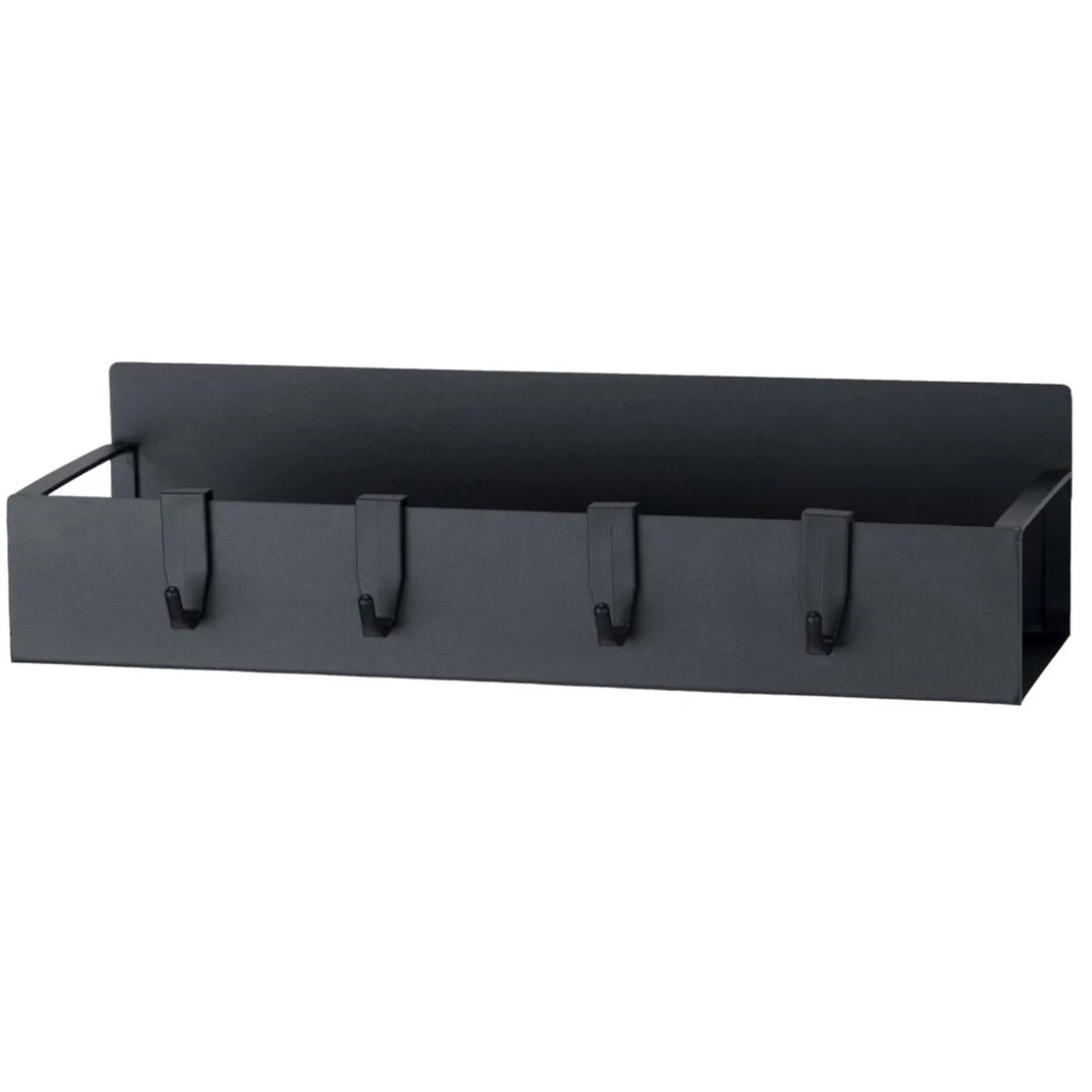 Étagère de rangement magnétique plastique noir 29x7,5xH9,5cm
