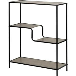 Étagère métal et bois 4 niveaux Luffi 76x30xH90cm < Gifi Best