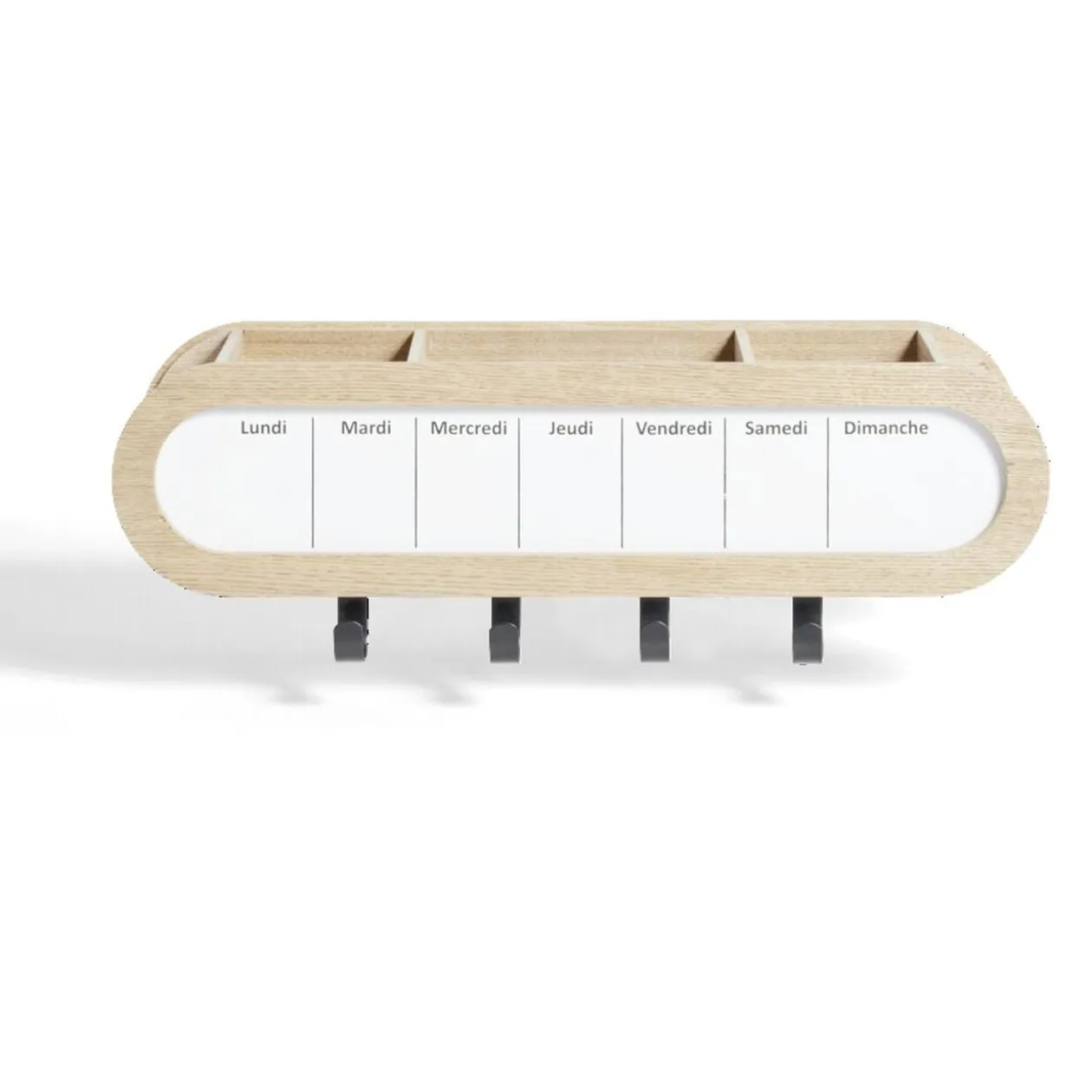 Étagère murale mémo semainier 48x15,5xH12cm