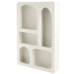 Étagère niche 5 emplacements bois blanc 65x45x9cm < Gifi