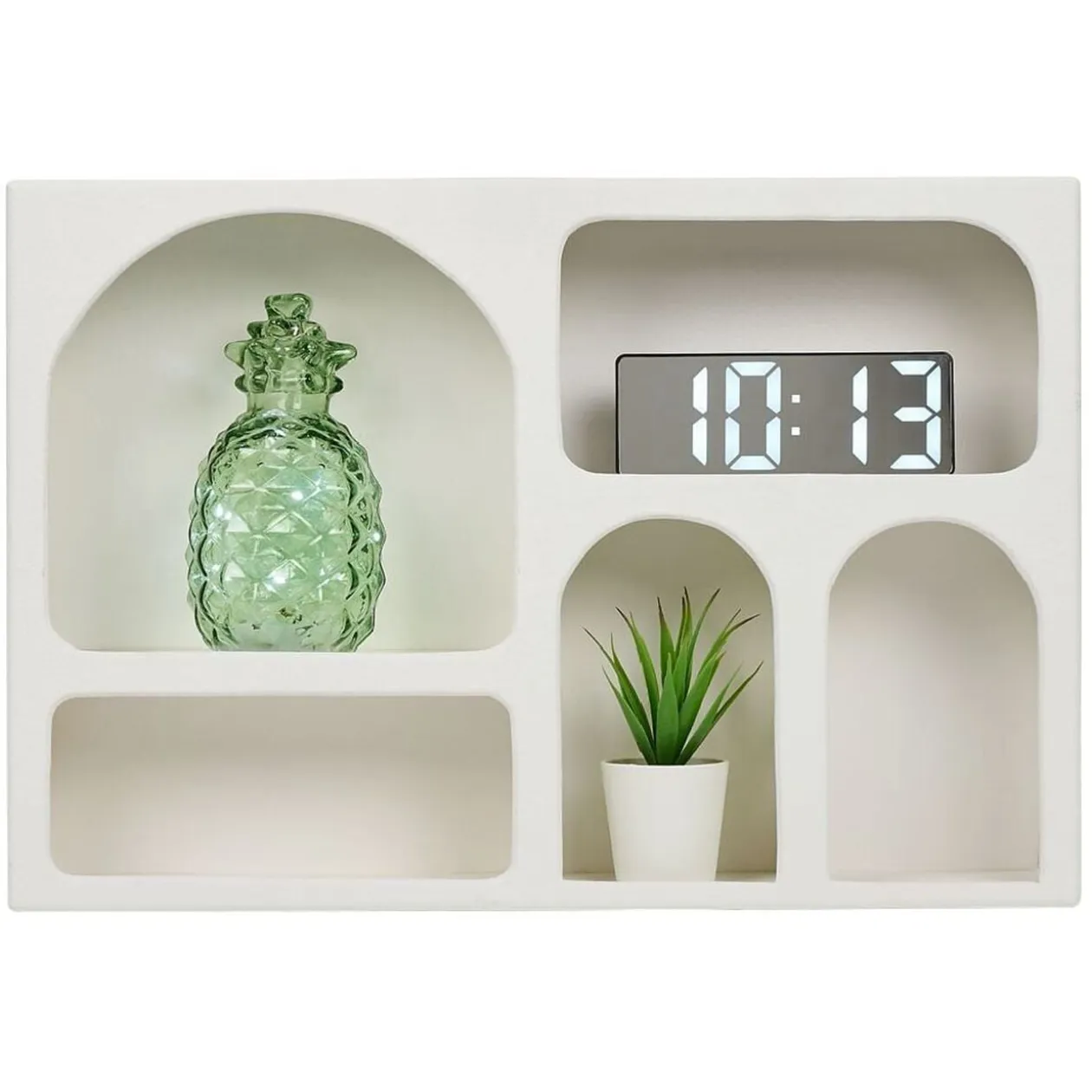 Étagère 5 niches bois blanc 50x9xH34cm