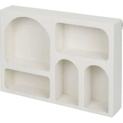 Étagère 5 niches bois blanc 50x9xH34cm