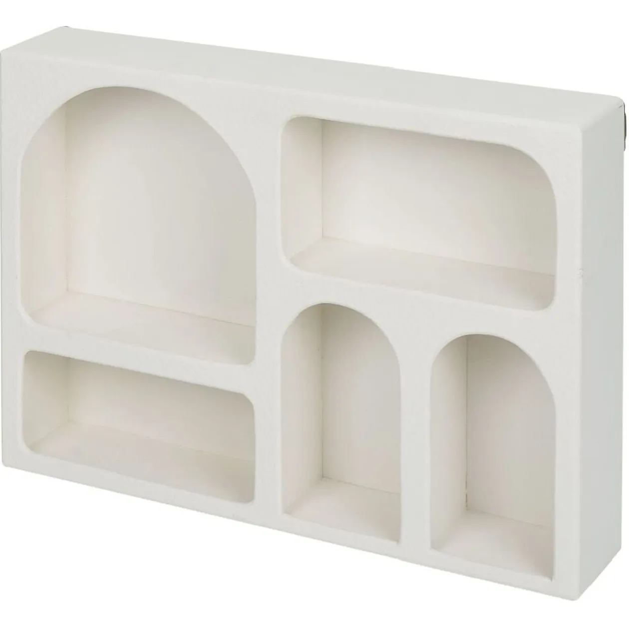 Étagère 5 niches bois blanc 50x9xH34cm