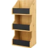 Étagère 3 niveaux bambou naturel 40x18xH13cm