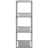 Étagère 4 niveaux 3 compartiments métal noir 35x35xH102cm < Gifi New