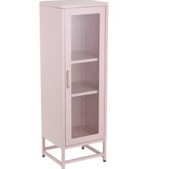 Étagère à poser Linéa 3 niveaux métal rose 39x36xH123cm