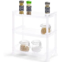 Étagère à poser 3 niveaux plastique transparent 32,5x18xH.33,5cm < Gifi