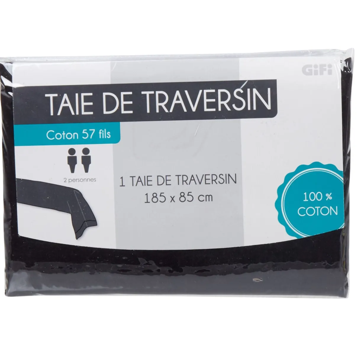 Taie de traversin noir < Gifi New