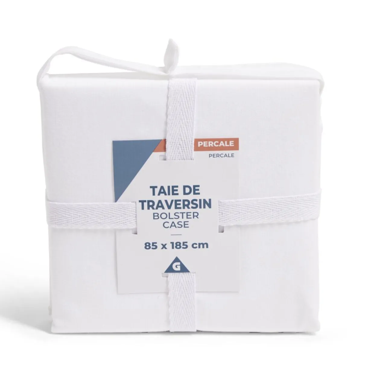 Taie de traversin 85x185cm 100% coton percale blanc < Gifi Online