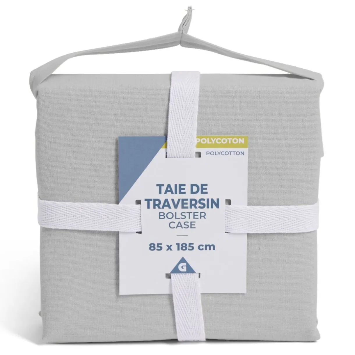 Taie de traversin 85x185cm polycoton gris < Gifi Sale