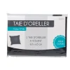 Taie d oreiller noir avec volant < Gifi Discount