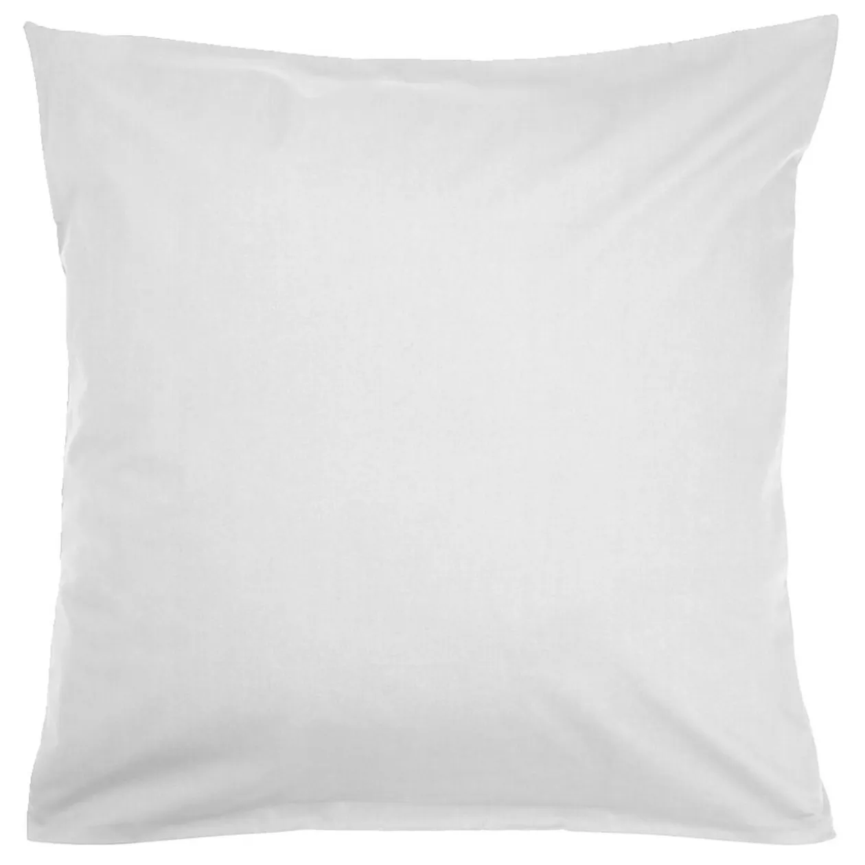 Taie d'oreiller 63x63cm 100% coton finition droite blanc