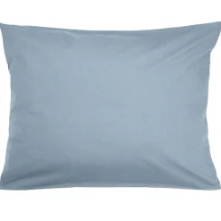 Taie d'oreiller 50x70cm 100% coton finition droite bleu chiné