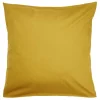 Taie d'oreiller 63x63cm 100% coton percale finition droite marron