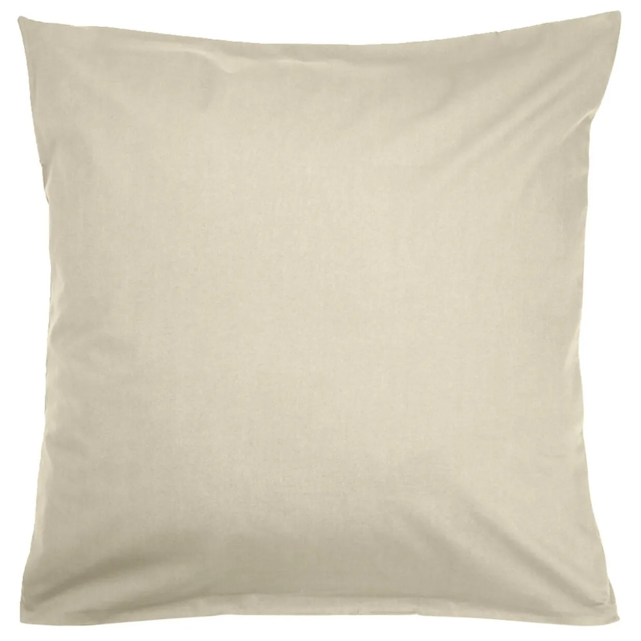 Taie d'oreiller 50x70cm polycoton finition droite beige