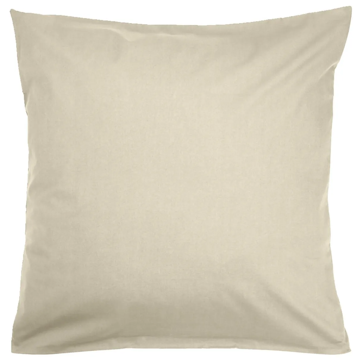 Taie d'oreiller 63x63cm polycoton finition droite beige < Gifi Online