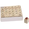 Tampon alphabet en bois x30