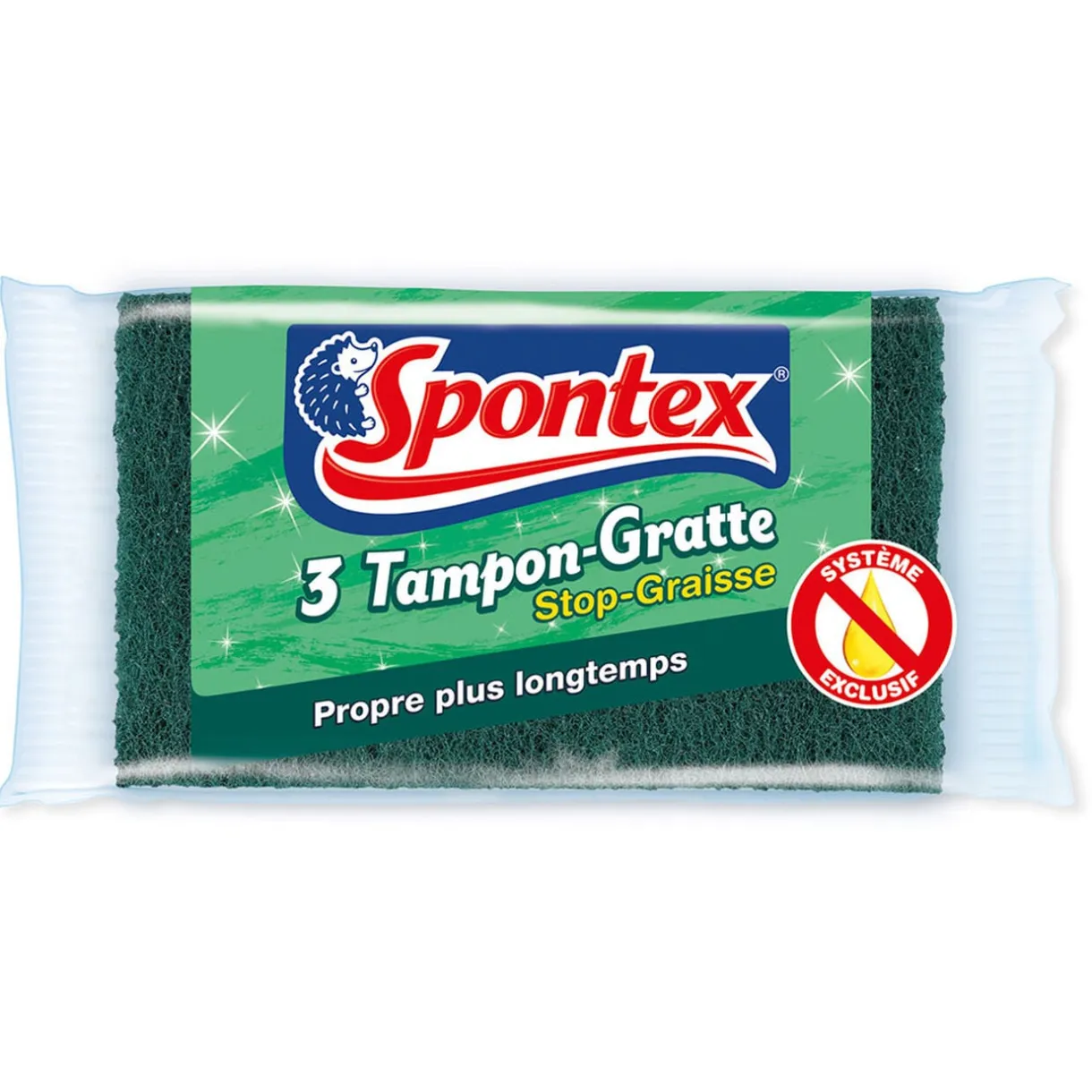 Tampon grattant stop graisse Spontex x 3 < Gifi