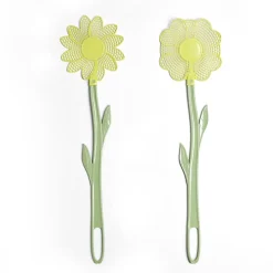 Tapette à insecte forme fleur plastique vert et jaune H47cm < Gifi New