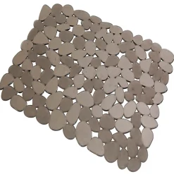 Tapis antidérapant pour fond d'évier Homclean design galet gris