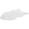 Tapis blanc fourrure forme peau de bête 150x100cm