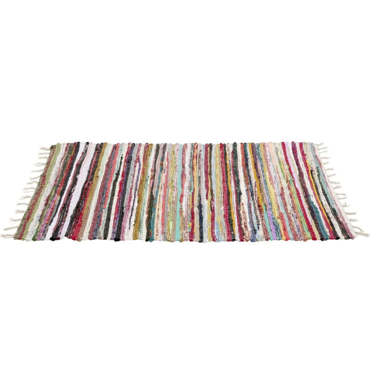 Tapis Chindi 140x70cm coton et polyester multicolore