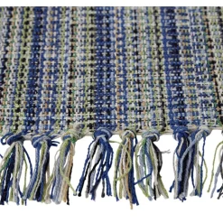 Tapis coton rayure multicolore 50x80cm