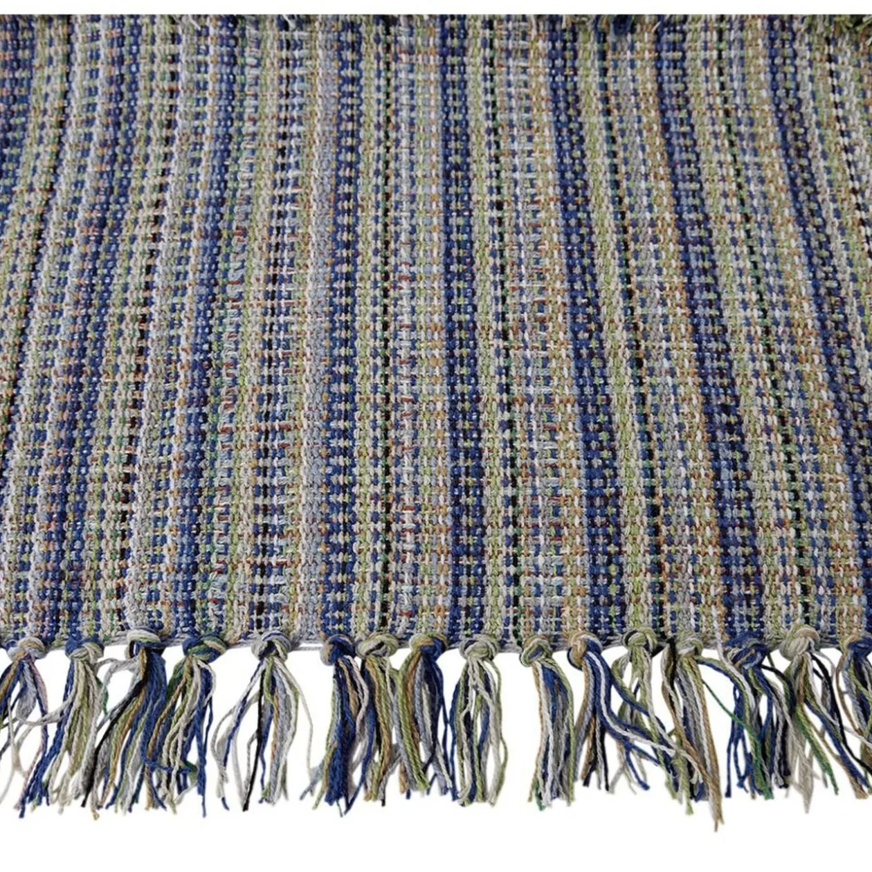 Tapis coton rayure multicolore 50x80cm