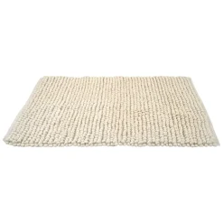 Tapis déco effet laine beige 60x90cm