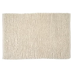 Tapis déco effet laine beige 60x90cm
