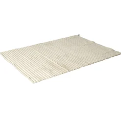 Tapis déco fourrure rayé 120x170cm (2 modèles taupe ou beige)