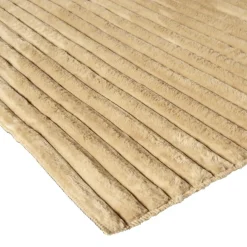 Tapis déco fourrure rayé 120x170cm (2 modèles taupe ou beige)