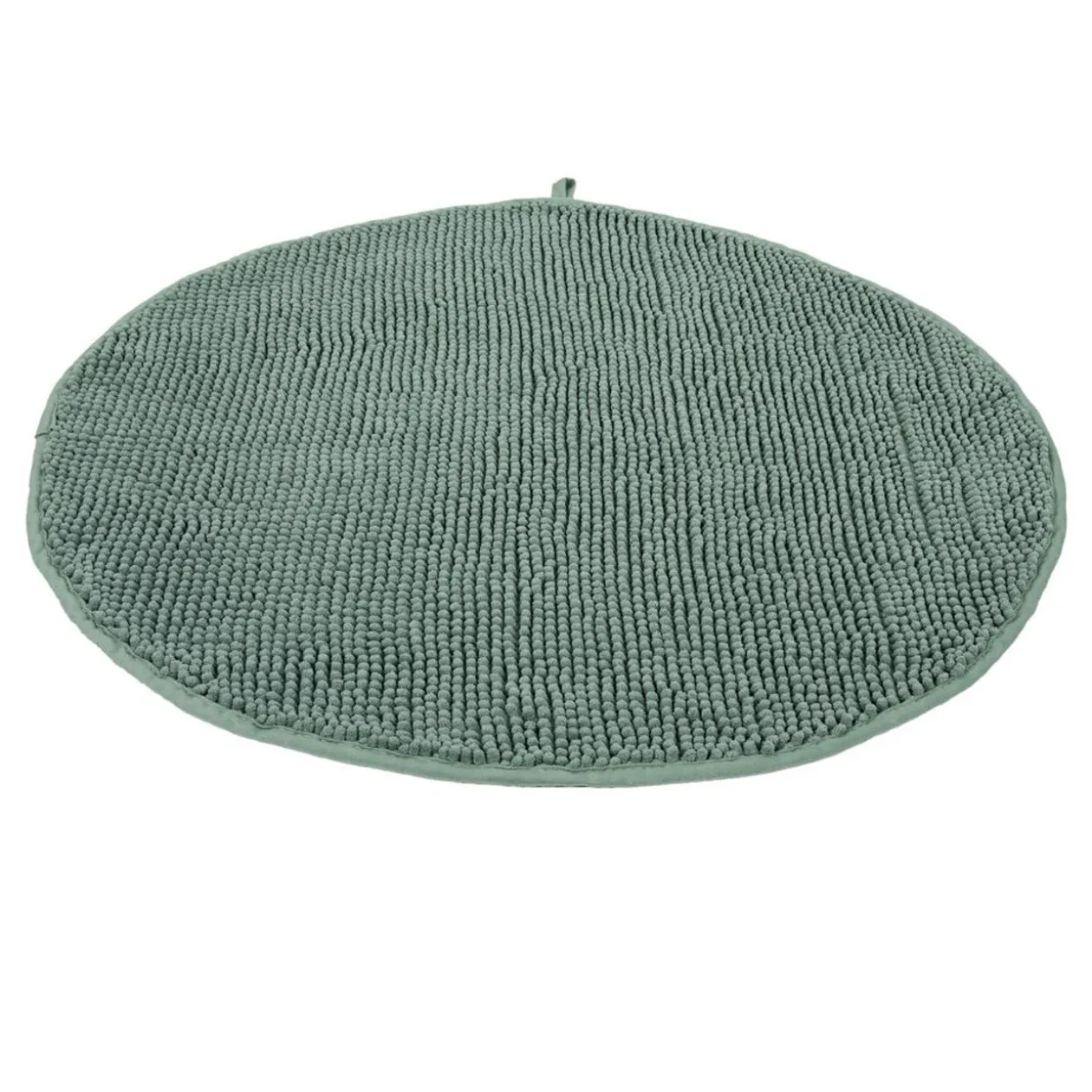 Tapis de bain chenille rond Ø70cm polyester orange