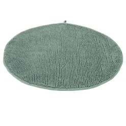 Tapis de bain chenille rond Ø70cm polyester vert