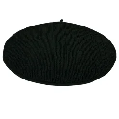 Tapis de bain chenille rond Ø70cm polyester noir < Gifi Discount