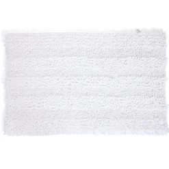 Tapis de bain chenille 50x80cm polyester beige