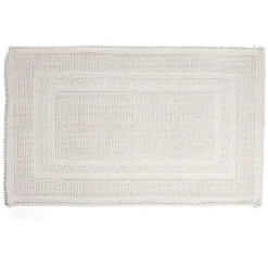 Tapis de bain 100% coton blanc uni 70x50cm